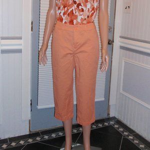 Croft&barrow stretch Capri's CLASSIC FIT peach size 30" OR 6